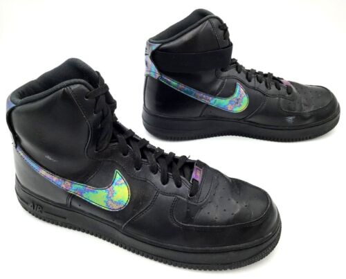 Nike Air Force 1 High '07 LV8 Black Iridescent Metallic 806403-002 Size 10~READ~ - Picture 2 of 5