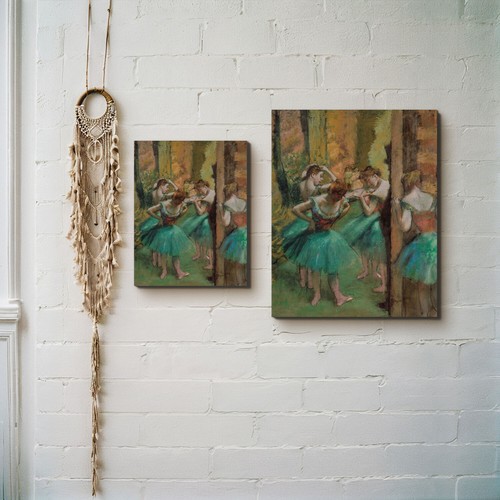 Fine Art Oil Painting, Degas Wall Art, Dancers in Pink and Green Canvas Print - Picture 7 of 12