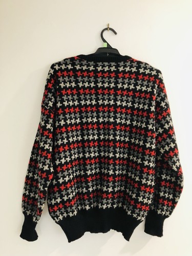 Vintage Signature 100% Wool Made In Aus Knitted Jumper Size 16.multi Colour. - Picture 3 of 12
