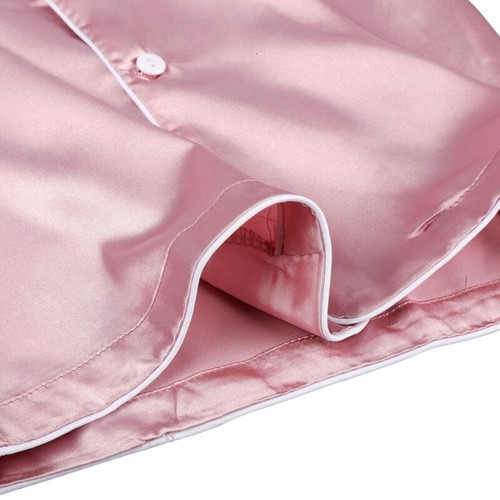 Pajama Set for Kids Baby Boy Girl Button-up Silk Pajama Sleepwear Nightwear PJms - Picture 11 of 33