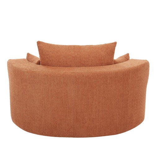 360°Swivel Chair Accent Barrel Chair Swivel Round Sofa Chair+3 Removable Pillows - Picture 72 of 84