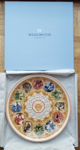 WEDGWOOD QUEENS WARE CALENDAR PLATE FOR MILLENIUM 1999 LITERATURE, BOXED - 第 1/5 張圖片