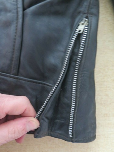 Vintage Brooks Cafe Racer Leather Motorcycle Biker Jacket XS 32" Euro 42 - Black - Picture 10 of 12