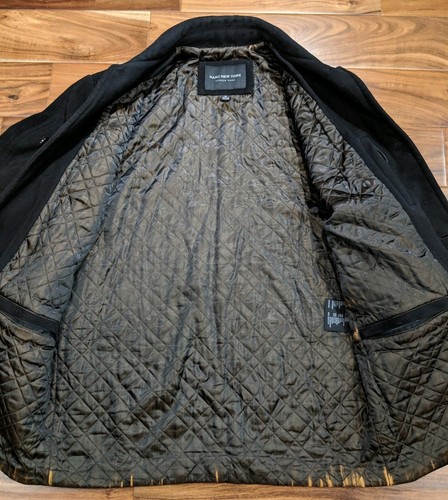 Andrew Marc New York Men's Wool Cashmere Peacoat Jacket Coat Winter Black Medium - Picture 5 of 7