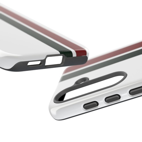 White Tough Case For iPhone 16, Red Green Stripes Design Glossy or Matte - Picture 171 of 270