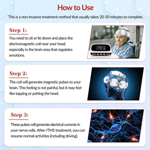 TMS Shock Therapy Autism Products for Adults Brain Injury Bipolar Help Head Pain - Picture 9 of 13