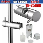 Strong Chrome Shower Head Riser Rail Clamp Bracket Holder 19-25mm Adjustable UK