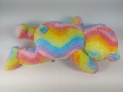 Build a Bear Tie Dye Rainbow Sherbet Striped Pastel Colorful Bear Plush Stuffed - Picture 9 of 14