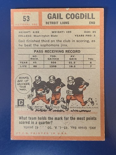 Tarjetas de fútbol americano Topps 1962 completan tu conjunto que elijas elegir cada una #1 - 176 - Imagen 61 de 221