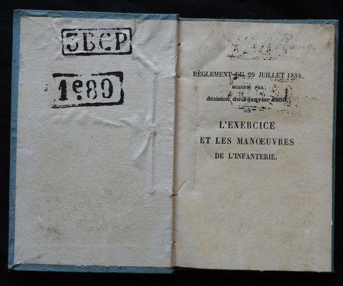 Règlement EXERCICE ET MANOEUVRES DE L'INFANTERIE 1889 ECOLE DE COMPAGNIE - Picture 2 of 4