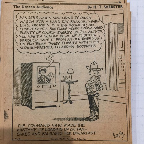 Lot HT Webster Newspaper Comics Clippings, To Hell With Fishing Book - Picture 9 of 12
