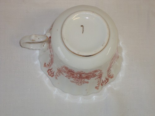 Taza y platillo victoriano antiguo Bridgwoods Rosas porcelana de hueso - Imagen 5 de 8