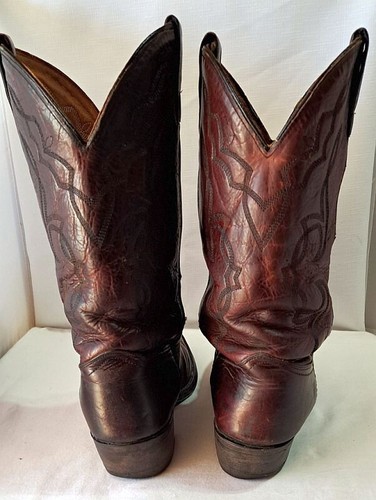 Vintage Frye Herren Cowboy Western 876701 Stiefel Gr. 10 M Dunkelbraun Gealtertes Leder - Bild 3 von 8