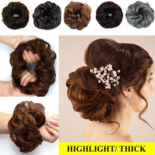 Messy Bun Hair Extensions Synthetic Thick Bun Maker Hair Piece Updo Scrunchies