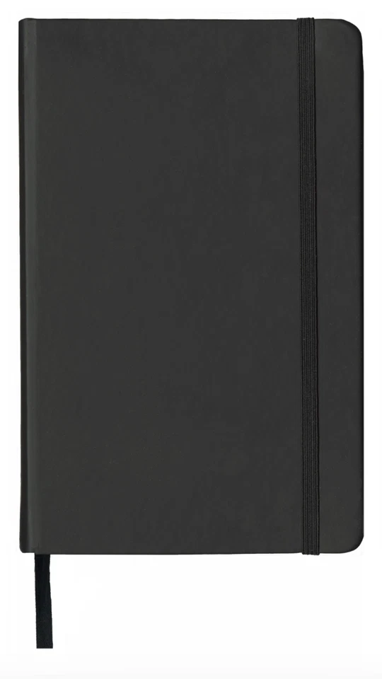 A5 Lined Paper/PU Leather/Elastic/Vintage Diary Notebook/Journal/Hardcover Black - Image 2 of 4