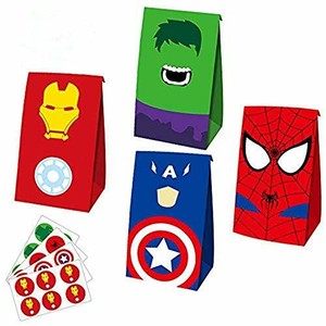 24 pcs superhero party bags goodie bags with 24 pieces stickers for kids supe 703145016102 ebay