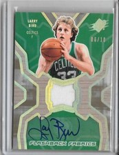 LARRY BIRD 2007/8 SPX FLASHBACK FABRIC GAME JERSEY AUTOGRAPH AUTO #6/10 -CELTICS