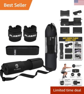 Barbell Pad Set for Squat Hip Thrusts, Upgraded Workout Foam Weight Lifting B...