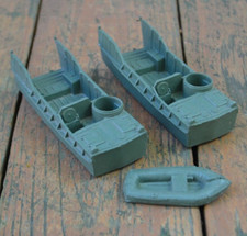 Vintage Marx Battleground Navarone Playset Army Men Lot Landing Craft Boat Raft