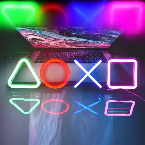 PlayStation LED Neon Lampe Beleuchtung Batterie Neonlicht Wandbild Setup Deko - Bild 15 von 17