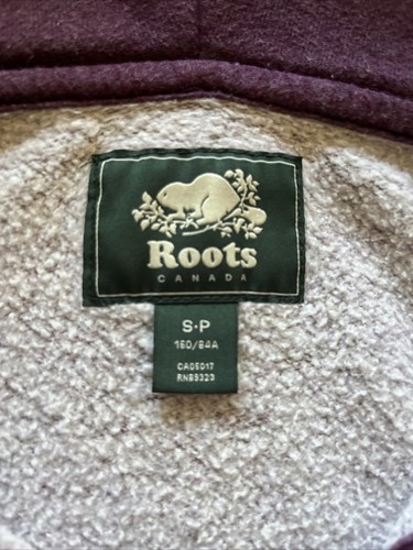 EUC Roots Canada Women’s Full Zip Hoodie Sweatshirt Marroon Sz S - Picture 2 of 2