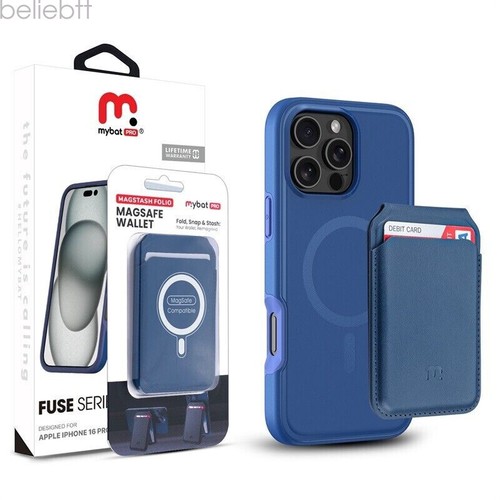 MagSafe Phone Case + MagStash Wallet Folio Kickstand for iPhone 16/15/14 Series - Picture 3 of 15