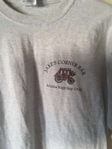 JAKE'S CORNER BAR Tonto Basin Arizona T-shirt Size M. Stagecoach Stop Since 1916 - Picture 4 of 9