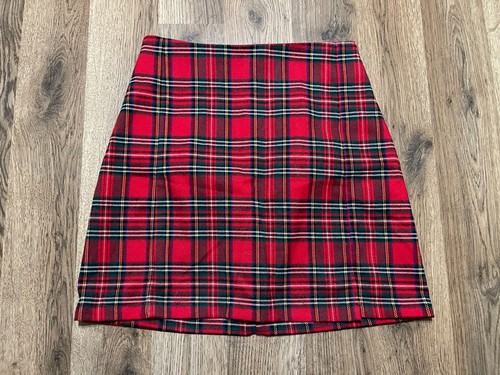John Craft Skirt, Girl's Size 13, Red Blue Yellow, Plaid, Mini, Zipper - Picture 1 of 9
