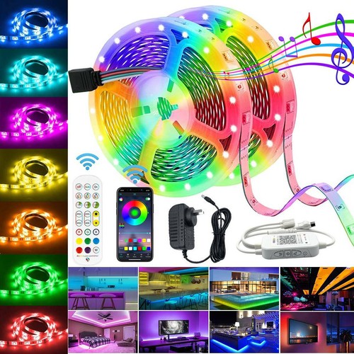 RGB LED Strip Lights 5050 Waterproof Bluetooth 24Keys Remote Controller - Picture 13 of 15
