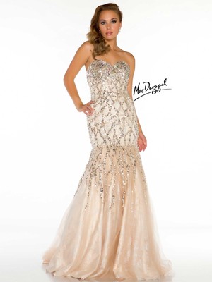 champagne color ball gown