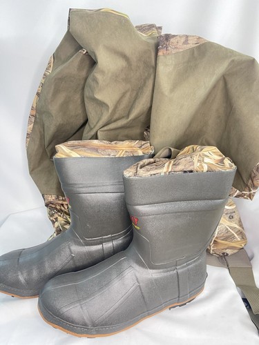 Mossy Oak Sombra Hierba Hábitat Camuflaje Transpirable Bootfoot Wader Talla 12 Nuevo - Imagen 2 de 3
