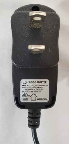 AC/DC Adapter Model SK02G-0300020U USB 2.0 Mini-B Input AC100-240V 50-60Hz 0.2mA - Picture 2 of 5