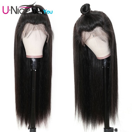 UNice Cambodian 360 Lace Frontal Straight Human Hair Wigs for Women Pre Plucked - Picture 12 of 13