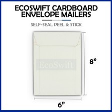 1 6 x 8 EcoSwift White CD/DVD Photo Ship Flats Cardboard Envelope Mailer Mailers