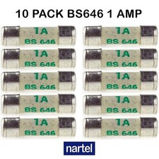 Nartel� 10 X 1 AMP SHAVER FUSES BS646 1AMP MINI FUSE 20MM X 5MM