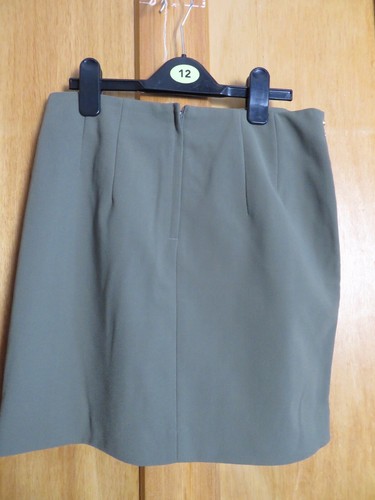 Gonna H&M taglia 8 verde 16" foderata borchiata matita elegante career club vita 28" - Foto 4 di 6