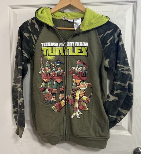 Teenage Mutant Ninja Turtles Youth Boy 14/16 Full Zip Nickelodeon Hoodie Used