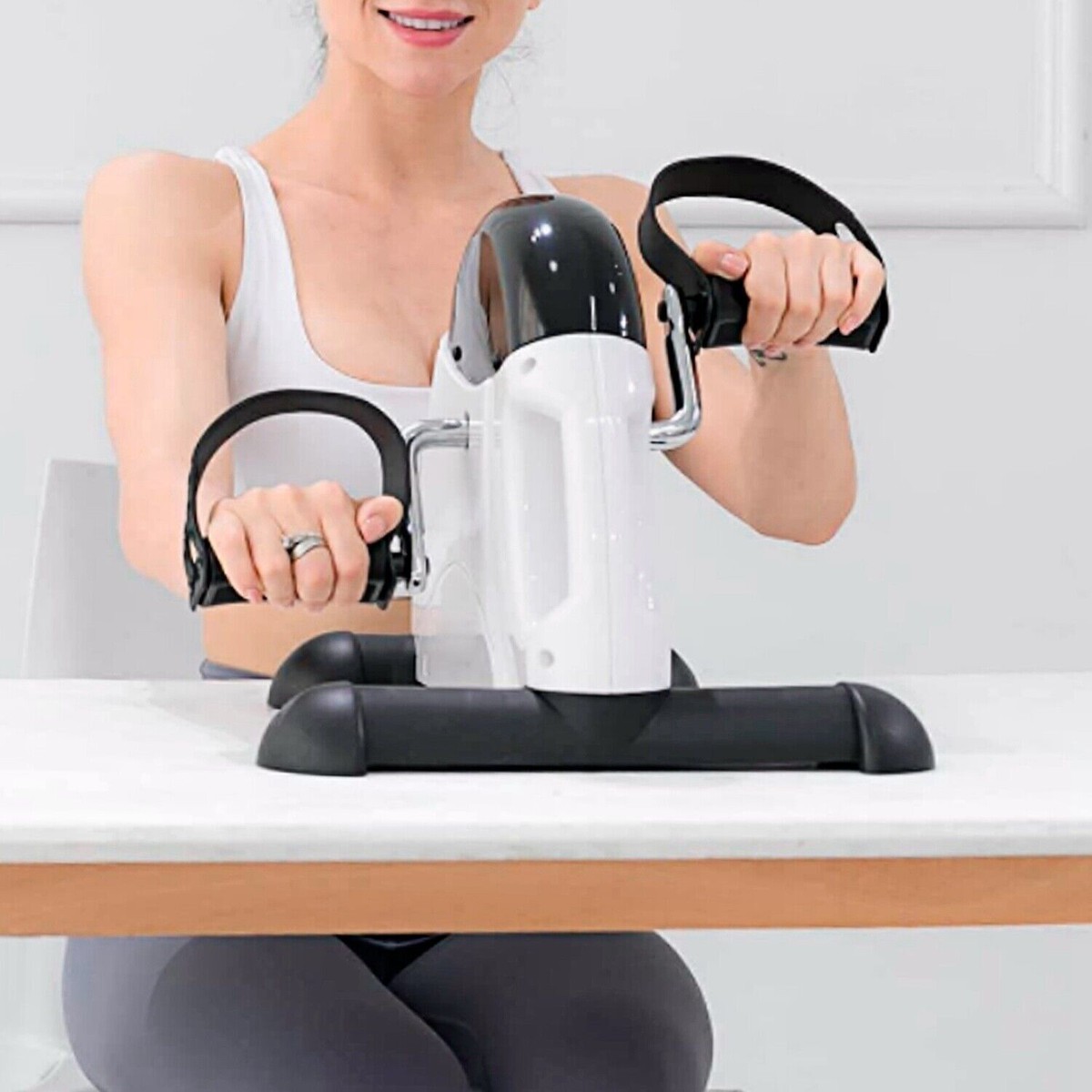 Fitness Mini Pedal Exerciser Stationary Under Desk Bike for Arm