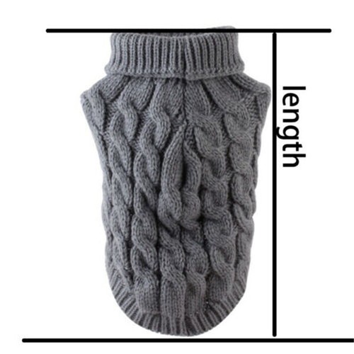 Winte SweaterJumper Clothes Pet Knitted Puppy Dog S-XL Cat Coat For Small Dogs - Picture 4 of 21
