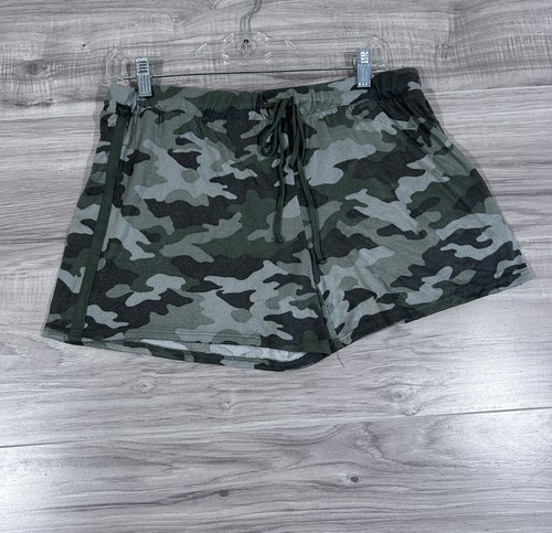 Pantalones cortos informales informales de camuflaje verde camuflado talla LG - Imagen 2 de 6