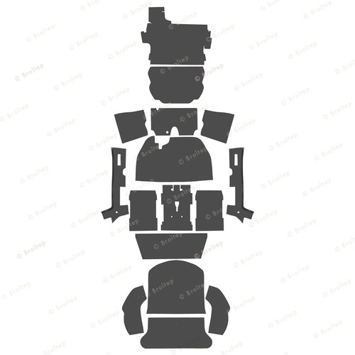 Alfombra interior completa con listón de umbral de puerta para VW Escarabajo 1303 Cabrio - Imagen 1 de 22