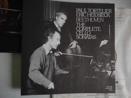 TORTELIER & HEIDSIECK PLAY BEETHOVEN CELLO SONATAs EMI SLS 836 - Picture 2 of 6
