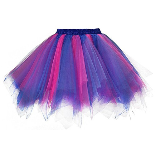 Women Fancy Skirt Dress Up Party Dancing Dress Adult Lady Tutu Tulle Skirt - Picture 32 of 35