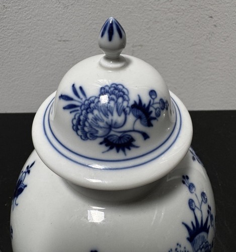 Meissen, Deckelvase, asiatische Bemalung, blau, selten, Unterglasurblau - Bild 16 von 18
