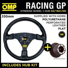 OMP RACING GP 330mm STEERING WHEEL & HUB fits VW GOLF MK5 FSI TFSI 04-
