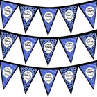 Personalised Blue Sparkle Birthday  Party Bunting Decoration 3m Fabric
