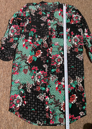 Rachel Zoe dress women Medium Floral Shirt Size Button tub 14 - Picture 13 of 17