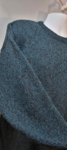 Vtg 90s Authentic Issue Sweater Pullover Crew Neck 85% Wool 15% Nylon Blue/Black - Picture 5 of 15
