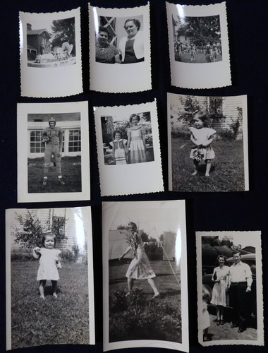 #11 Lot 99 Vtg 1940s Snapshot PHOTOS American Family Fun Life Men Women Kids - Picture 11 of 12