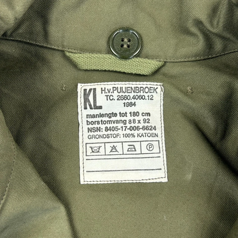 复古军用夹克男式大号绿色野战战斗制服街头服饰 80 年代 Y2K — 第 2/4 张图片